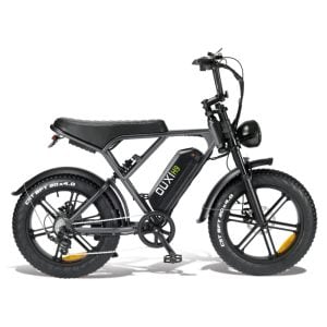 Elektrische fatbike Ouxi V8 met dikke Kenda banden en achterzitje, ontworpen voor comfort en prestaties.