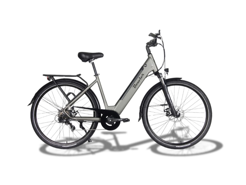 Elektrische fiets van Bouvier Bikes met lage instap en comfortabele zithouding
