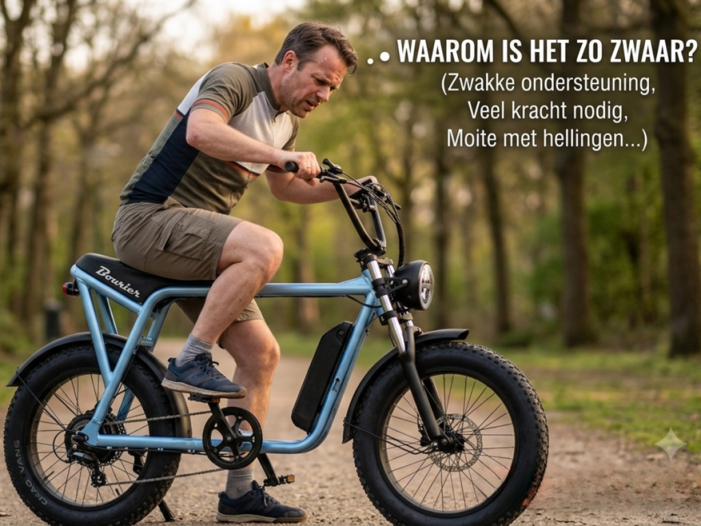 Elektrische fiets trapt zwaar tijdens het fietsen door verminderde trapondersteuning of een technisch probleem.