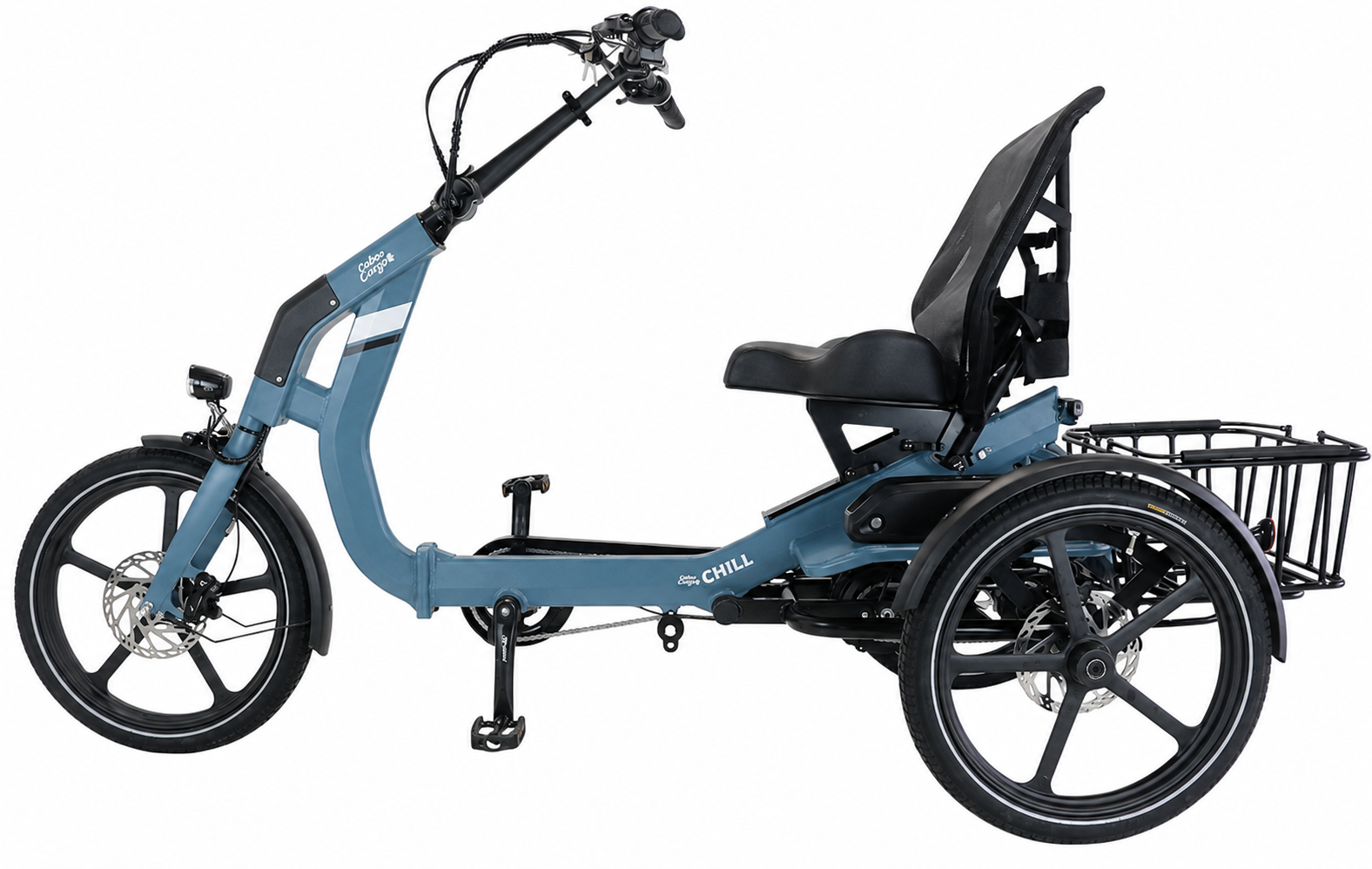 Caboo Cargo Chill Elektrische Driewieler Blauw