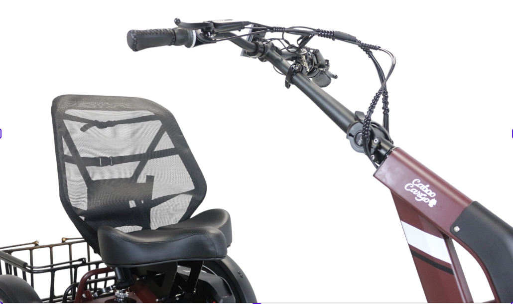 Caboo Cargo Chill Elektrische Driewieler Rood - Afbeelding 6
